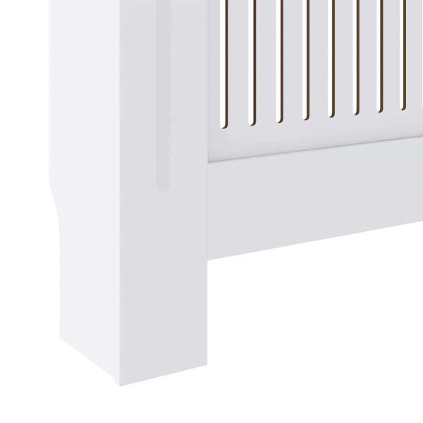 Heizkörperabdeckung 2 pcs Weiß (142-205) x 20.5 x 81.5 cm