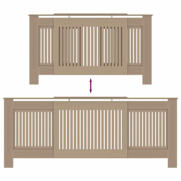 Heizkörperabdeckung 2 pcs Braun (142-205) x 20.5 x 81.5 cm
