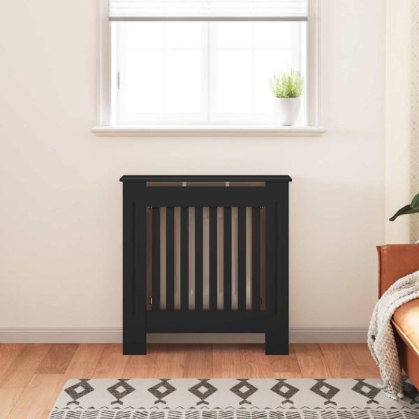 Heizkörperabdeckung 2 pcs Schwarz 78 x 19 x 81.5 cm