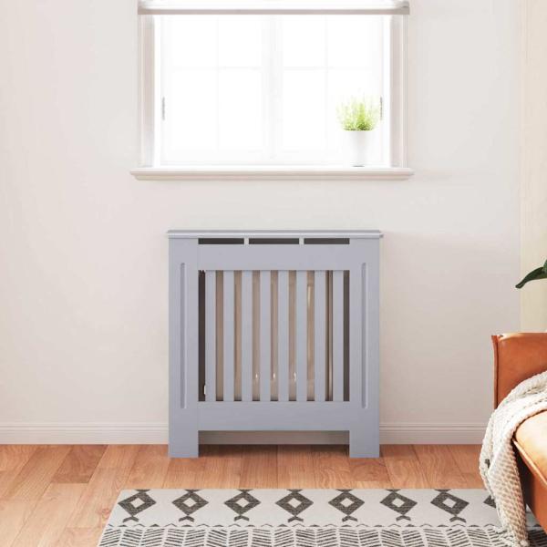 Heizkörperabdeckung 2 pcs Grau 78 x 19 x 81.5 cm Holzwerkstoff