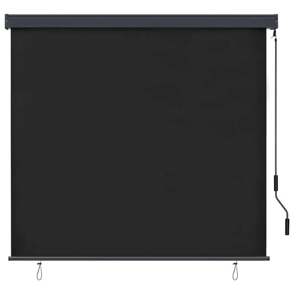 Outdoor Rollo Gestreift Anthrazit 180 x 250 cm Stoff
