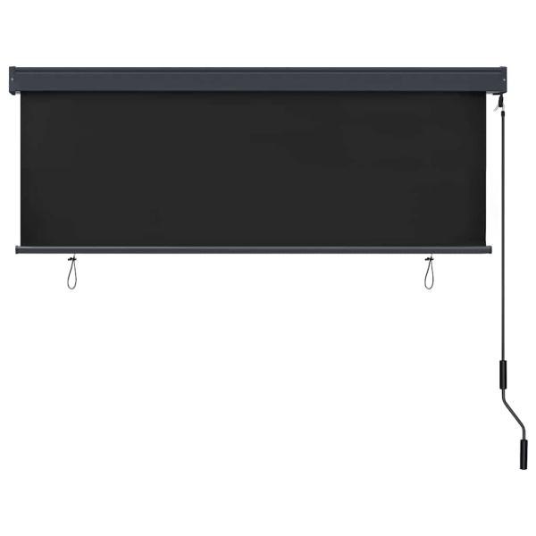 Outdoor Rollo Gestreift Anthrazit 180 x 250 cm Stoff