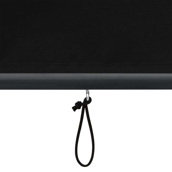 Outdoor Rollo Gestreift Anthrazit 180 x 250 cm Stoff