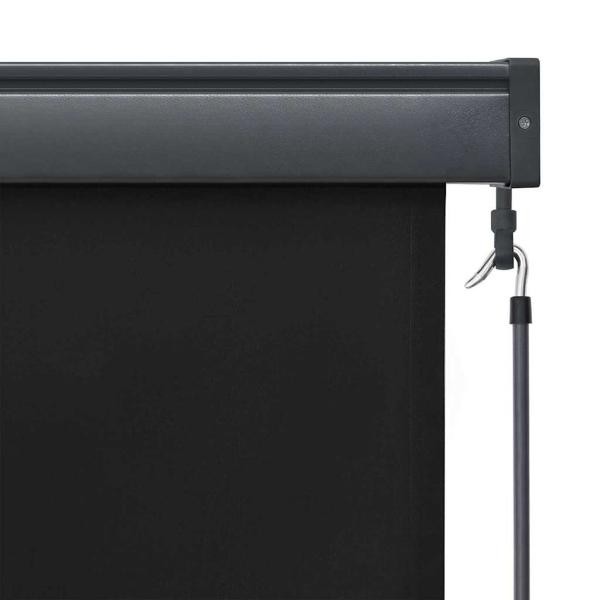Outdoor Rollo Gestreift Anthrazit 180 x 250 cm Stoff