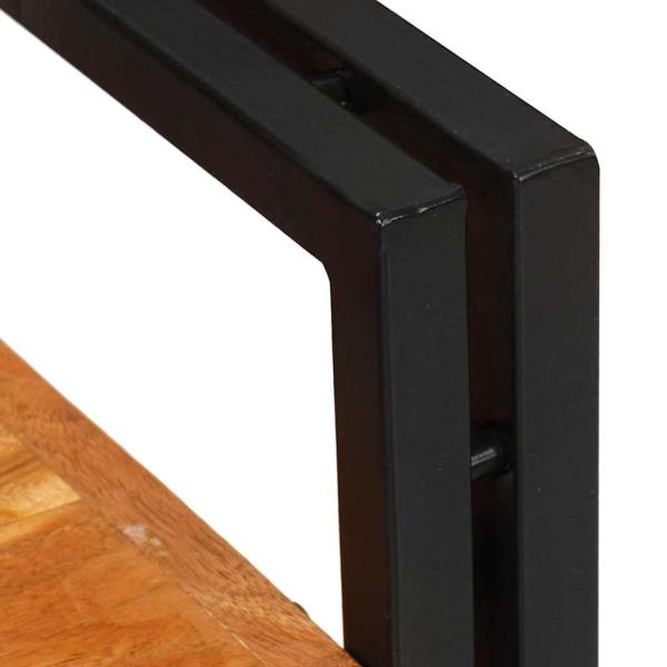 Nachttisch 2 pcs Braun und Schwarz Massivholz Akazie