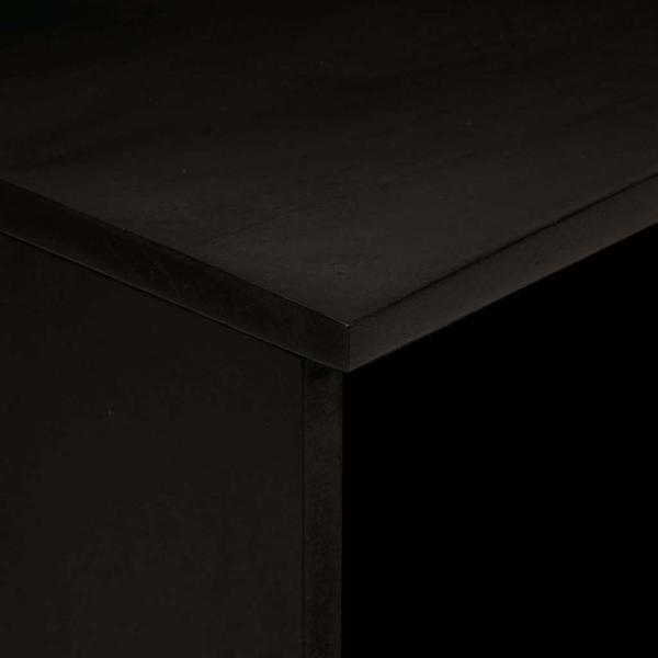 TV-Schränk Schwarz und Gold 70 x 33 x 46 cm massives Mangoholz