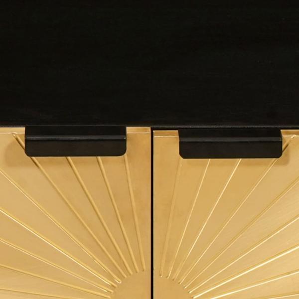 Couchtisch Schwarz und Gold 80 x 50 x 40 cm