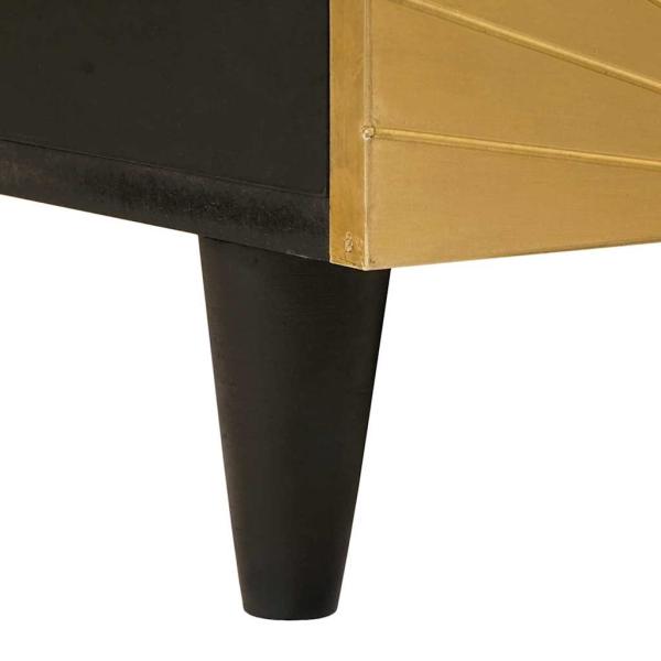 Couchtisch Schwarz und Gold 40 x 33 x 46 cm Holzwerkstoff