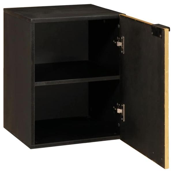 Badezimmer Schrank mit Regal Schwarz und Gold 38 x 33 x 48 cm