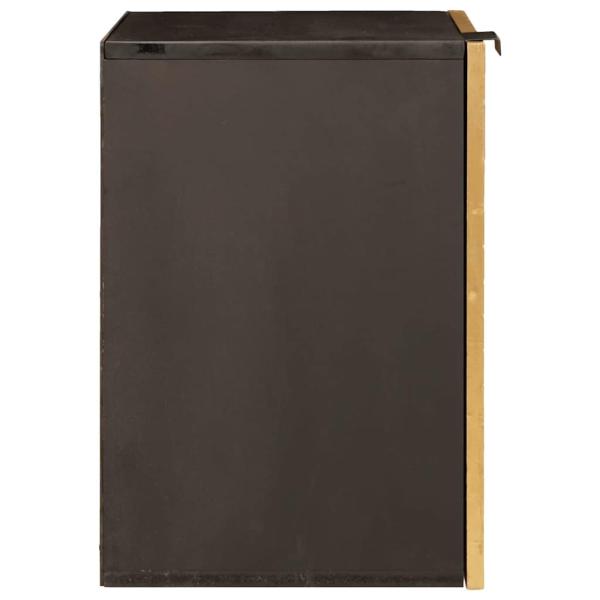 Badezimmer Schrank mit Regal Schwarz und Gold 38 x 33 x 48 cm