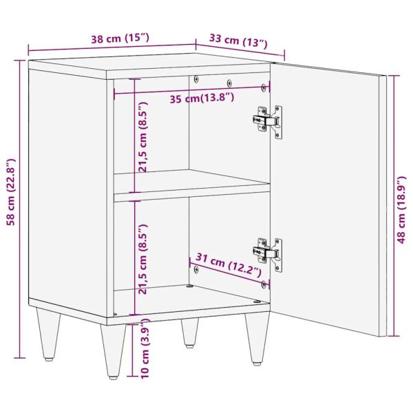 Badezimmer Schrank mit Regal Schwarz und Gold 38 x 33 x 58 cm