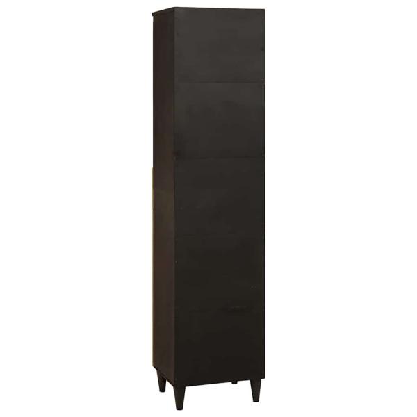 Badezimmer Schrank mit Regal Schwarz und Gold 38 x 33 x 160 cm