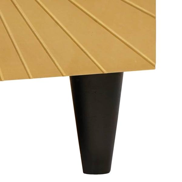 Sideboard Schwarz und Gold 60 x 33 x 75 cm massives Mangoholz