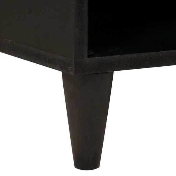 Beistellschrank mit Speicher Schwarz und Gold 80 x 33.5 x 75 cm
