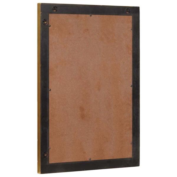 Badezimmer Spiegel Schwarz und Gold 50 x 2,5 x 70 cm