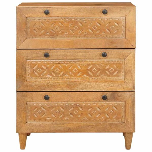Sideboard Hellbraun 60 x 33 x 75 cm massives Mangoholz
