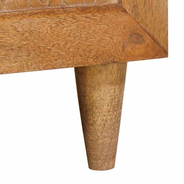 Couchtisch mit Tür Hellbraun 80 x 50 x 40 cm massives Mangoholz