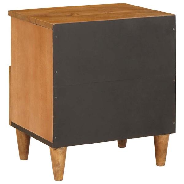 Nachttisch 2 pcs Hellbraun 40 x 33 x 46 cm massives Mangoholz