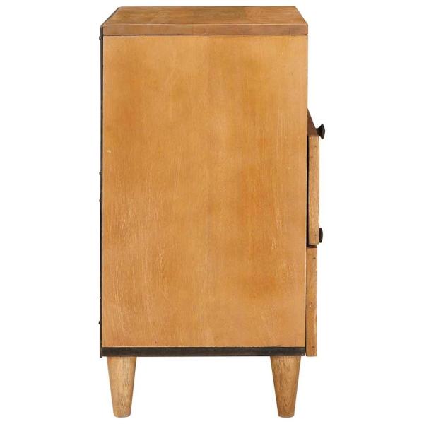 Nachttisch Hellbraun 50 x 33 x 60 cm massives Mangoholz