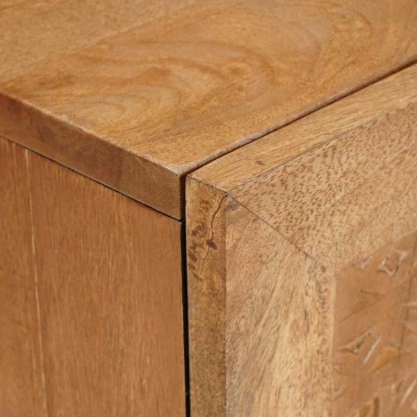 TV-Schränk Hellbraun 105 x 33 x 46 cm massives Mangoholz