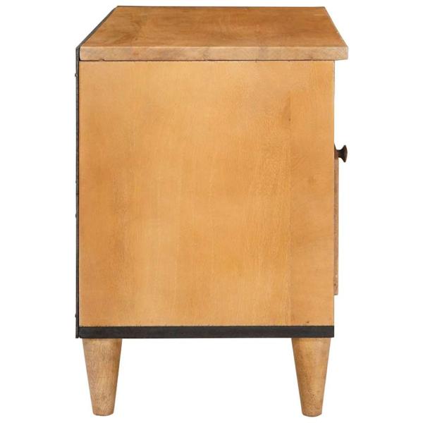 TV-Schränk Hellbraun 80 x 33 x 46 cm massives Mangoholz