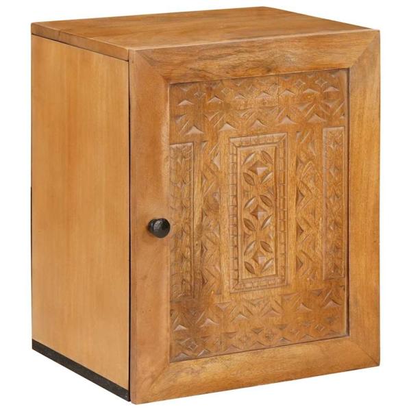 ARDEBO.de - Badezimmer Schrank Wandmontiert Hellbraun 38 x 33,5 x 160 cm