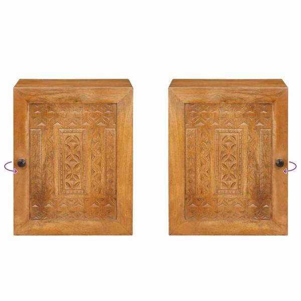 Badezimmerschrank Hellbraun 38 x 33 x 48 cm Holzwerkstoff