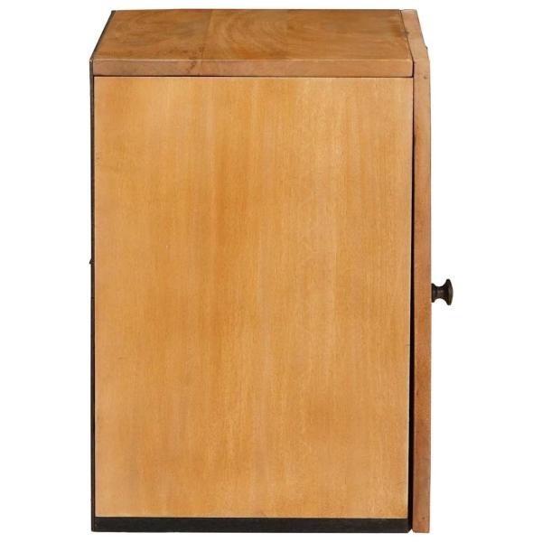 Badezimmer Schrank Wandmontiert Hellbraun 38 x 33,5 x 160 cm