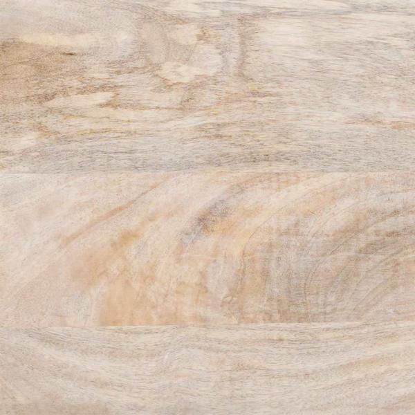 Couchtisch mit Regal Weiß 80 x 54 x 40 cm massives Mangoholz
