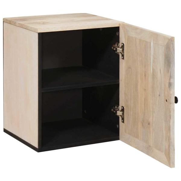 Badezimmer Schrank Weiß 38 x 33,5 x 160 cm Massives Mango Holz
