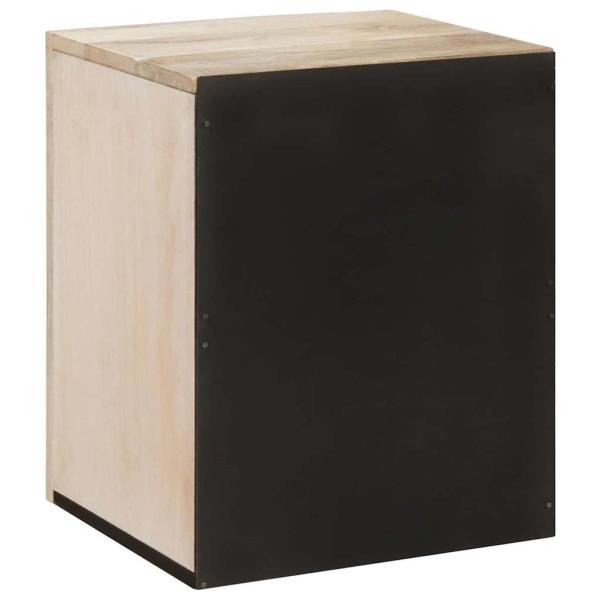 Badezimmer Schrank Weiß 38 x 33,5 x 160 cm Massives Mango Holz