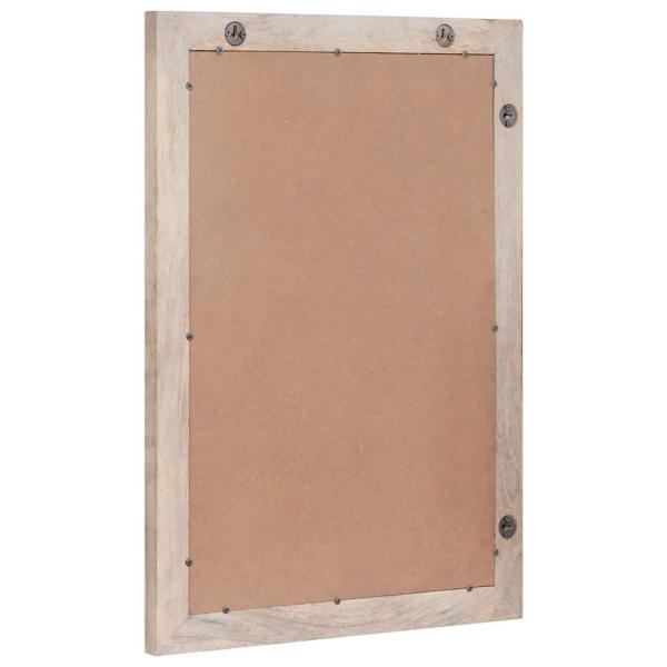 Spiegel mit Spiegel Weiß 57 x 70 x 3 cm massives Mangoholz
