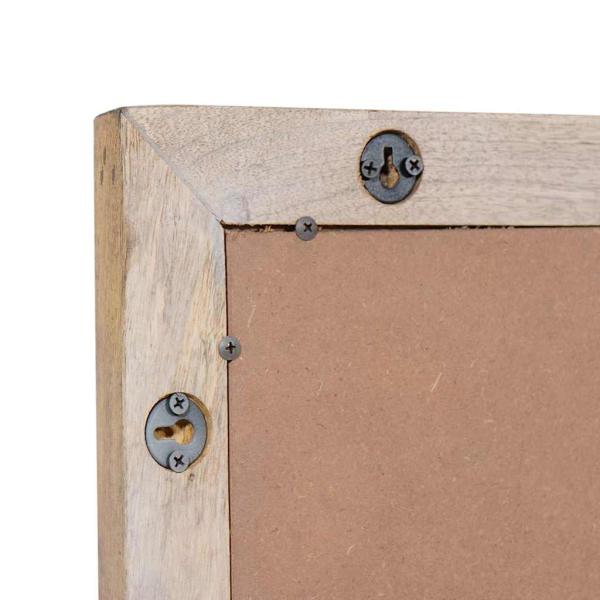 Spiegel mit Spiegel Weiß 57 x 70 x 3 cm massives Mangoholz