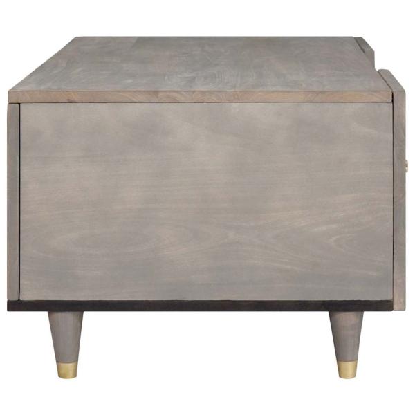 Couchtisch Grau 100 x 54 x 40 cm massives Mangoholz