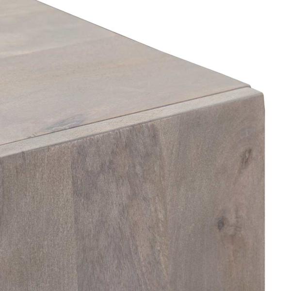 Hochboard Grau und Gold 40 x 33,5 x 110 cm Massivholz Mango