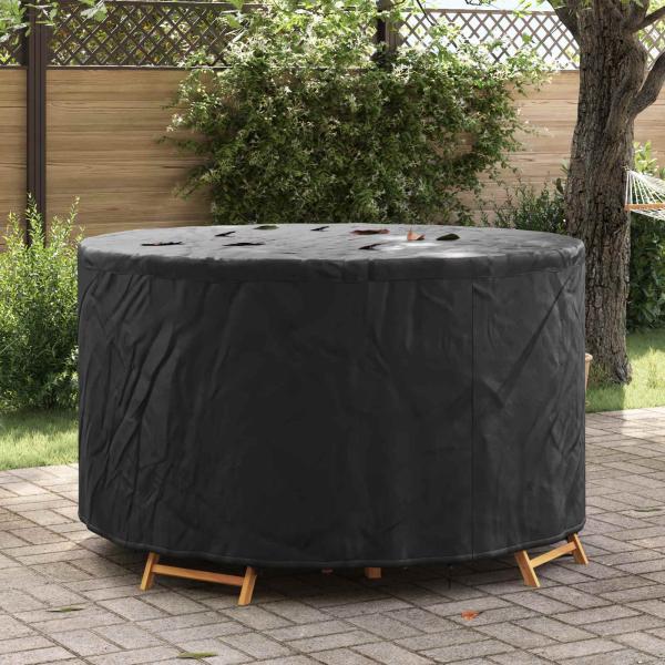 ARDEBO.de - Gartenmöbelabdeckung Schwarz 157 x 157 x 85 cm 210D Stoff