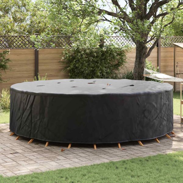 ARDEBO.de - Gartenmöbelabdeckung Schwarz 320 x 320 x 85 cm 420D Stoff