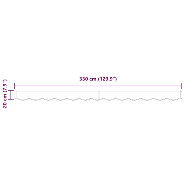 Markisenfranse Mehrfarbig 3,3 x 0,2 m Segeltuch