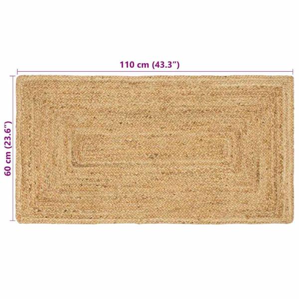Teppich Beige 60 x 110 cm Jute