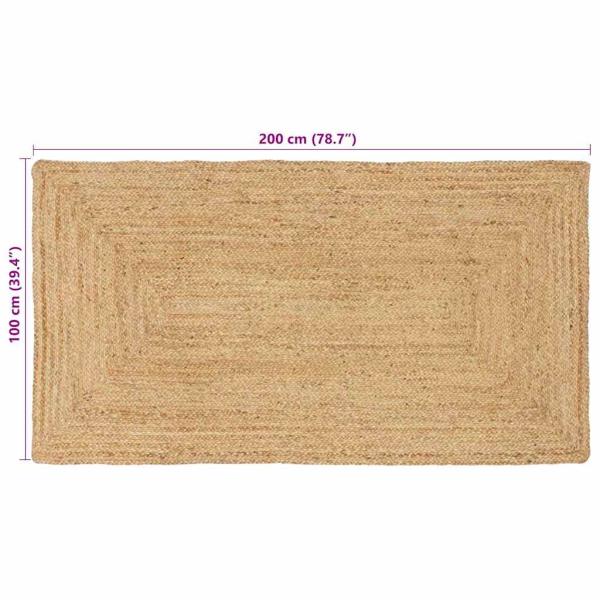 Teppich Beige 100 x 200 cm Jute