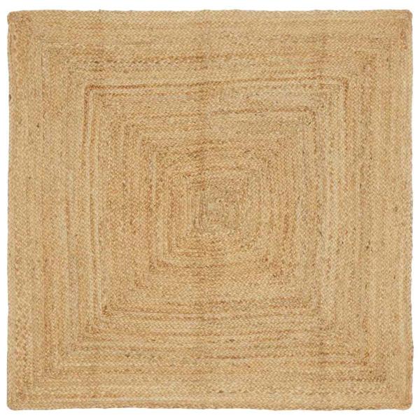 ARDEBO.de - Teppich Beige 160 x 160 cm Jute