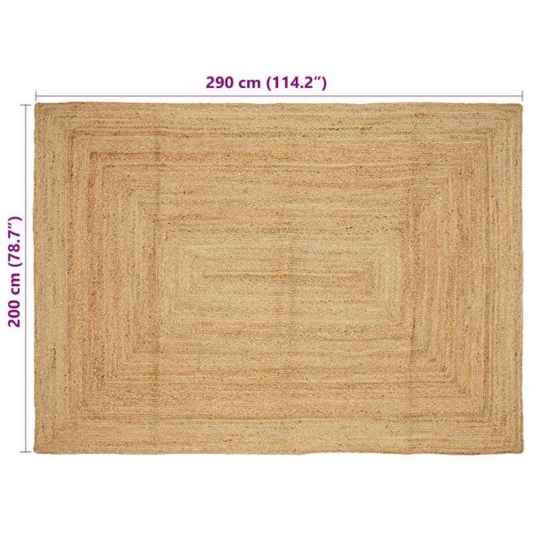 Teppich Beige 200 x 290 cm Jute