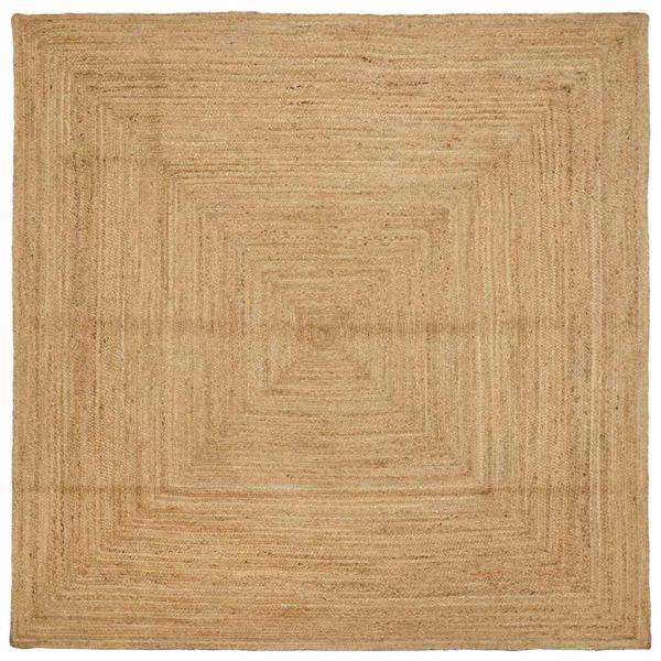 ARDEBO.de - Teppich Beige 240 x 240 cm Jute