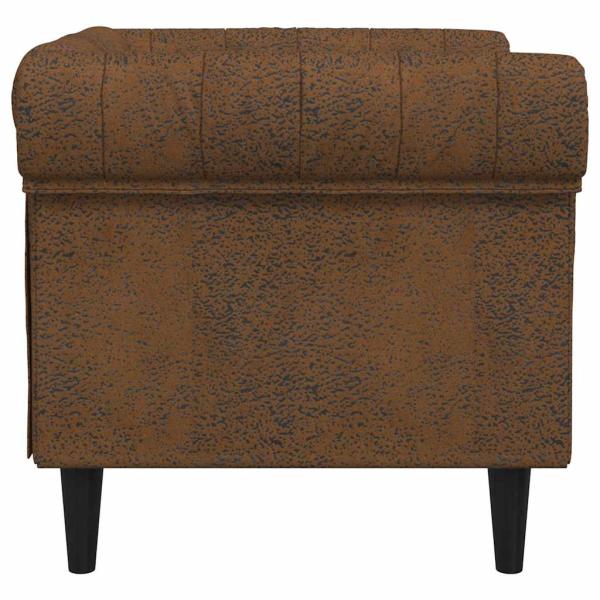 Chesterfield Sofa Stuhl Argyle Braun 78,5 x 74,5 x 74,5 cm