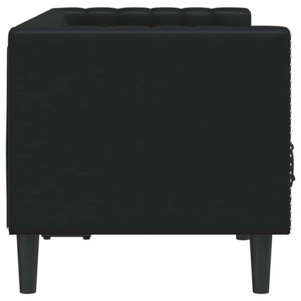 Chesterfield-Sofa Schwarz 174 x 74.5 x 70.5 cm Kunstleder