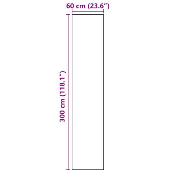 Küchenmatte Grau 300 x 60 cm Samt