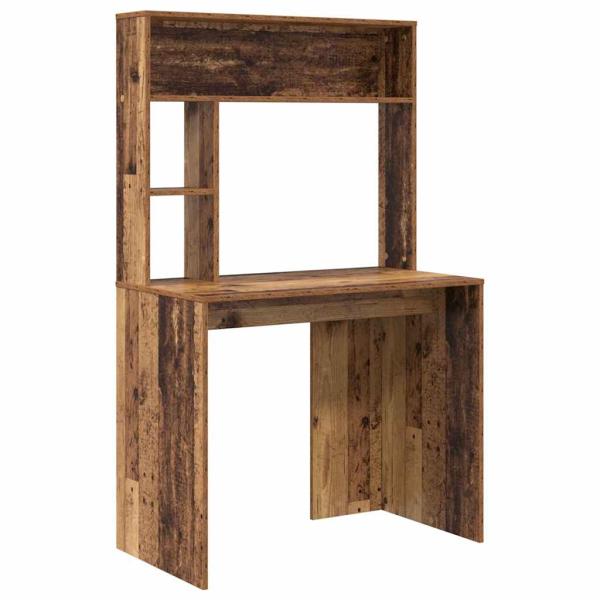 Schreibtisch mit Regal Altholz 91 x 50 x 149 cm Holzwerkstoff