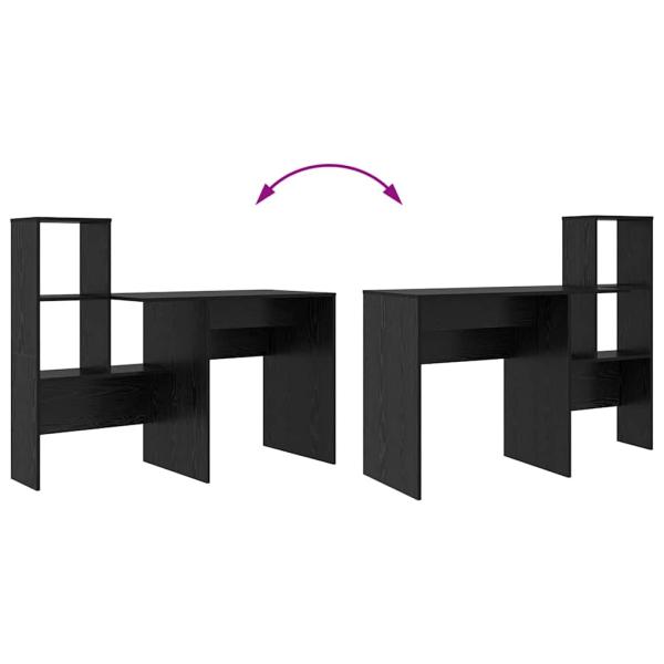 Schreibtisch Schwarze Eiche 131,5 x 50 x 106,5 cm Holzwerkstoff