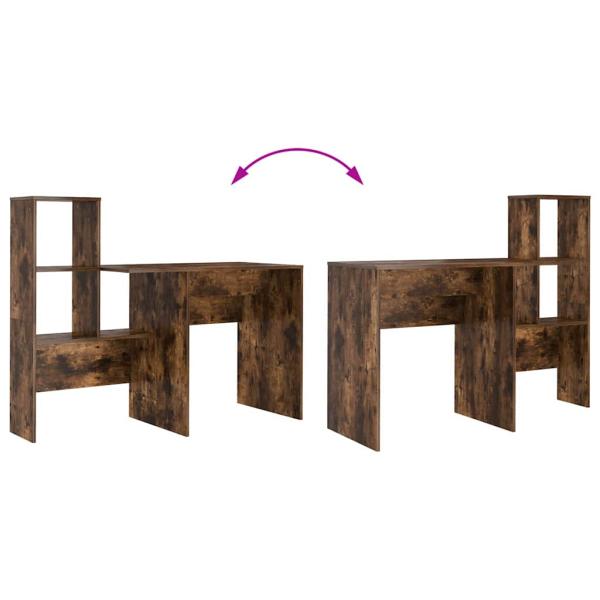 Schreibtisch Räuchereiche 131,5 x 50 x 106,5 cm Holzwerkstoff