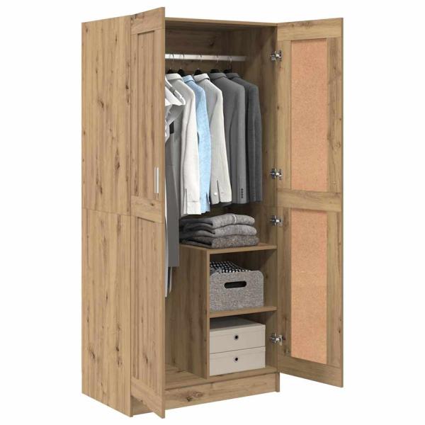 Kleiderschrank artisian oak 82,5 x 51,5 x 180 cm Holzwerkstoff